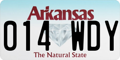 AR license plate 014WDY