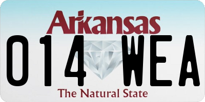 AR license plate 014WEA