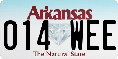 AR license plate 014WEE