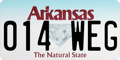 AR license plate 014WEG