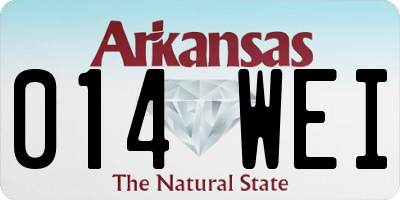 AR license plate 014WEI