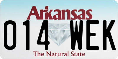 AR license plate 014WEK