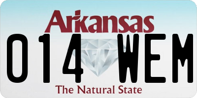AR license plate 014WEM