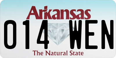 AR license plate 014WEN