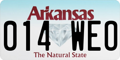 AR license plate 014WEO