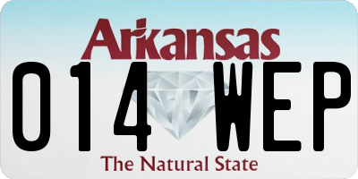 AR license plate 014WEP