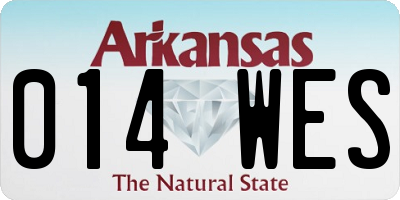 AR license plate 014WES