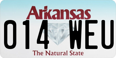 AR license plate 014WEU