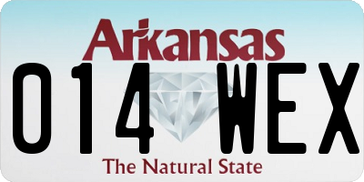 AR license plate 014WEX