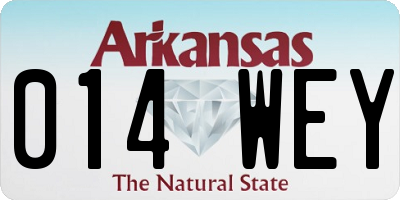 AR license plate 014WEY