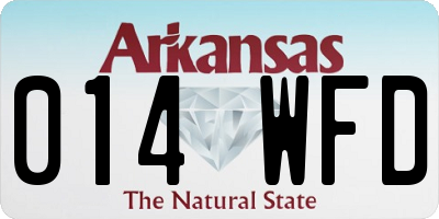 AR license plate 014WFD