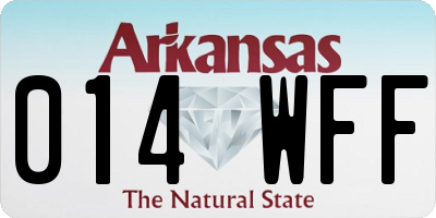 AR license plate 014WFF