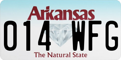 AR license plate 014WFG