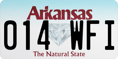 AR license plate 014WFI