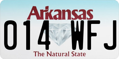 AR license plate 014WFJ