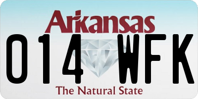 AR license plate 014WFK