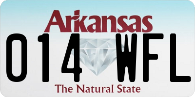 AR license plate 014WFL