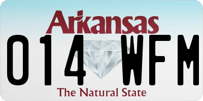 AR license plate 014WFM