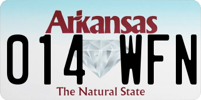 AR license plate 014WFN
