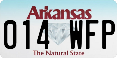 AR license plate 014WFP