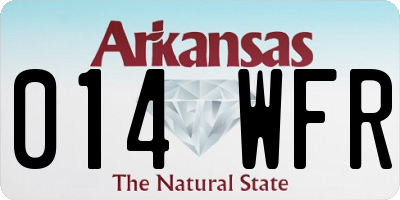 AR license plate 014WFR