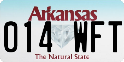 AR license plate 014WFT