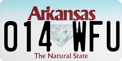 AR license plate 014WFU