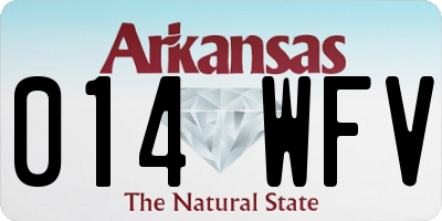 AR license plate 014WFV