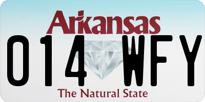 AR license plate 014WFY