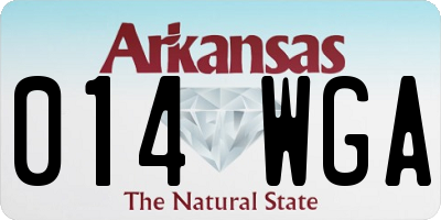 AR license plate 014WGA