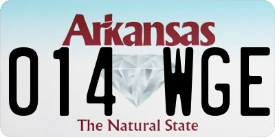 AR license plate 014WGE