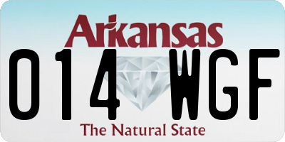AR license plate 014WGF