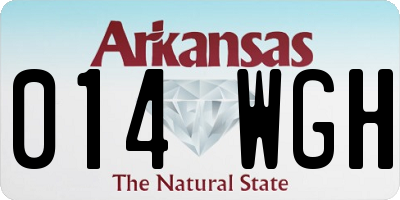 AR license plate 014WGH