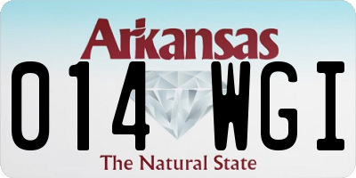 AR license plate 014WGI