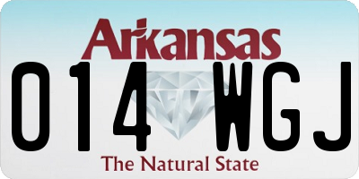 AR license plate 014WGJ