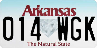 AR license plate 014WGK
