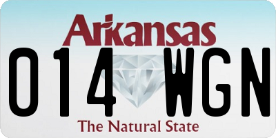 AR license plate 014WGN
