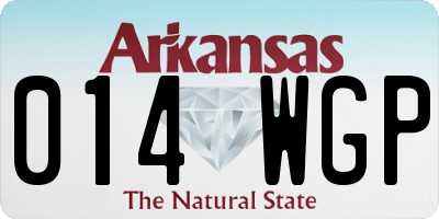 AR license plate 014WGP