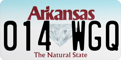 AR license plate 014WGQ