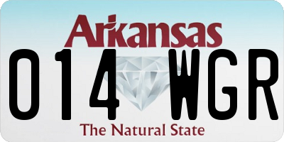 AR license plate 014WGR