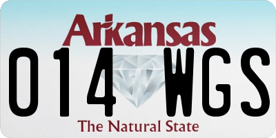 AR license plate 014WGS