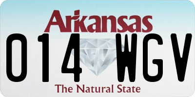 AR license plate 014WGV