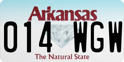 AR license plate 014WGW