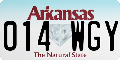 AR license plate 014WGY