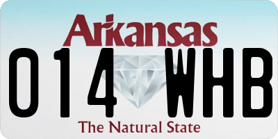 AR license plate 014WHB