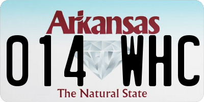 AR license plate 014WHC