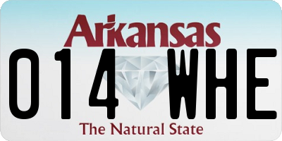 AR license plate 014WHE
