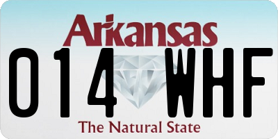 AR license plate 014WHF