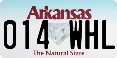 AR license plate 014WHL