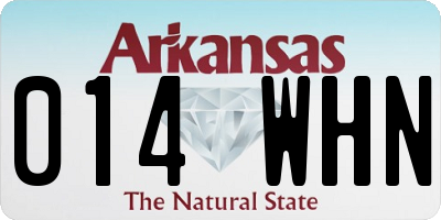 AR license plate 014WHN